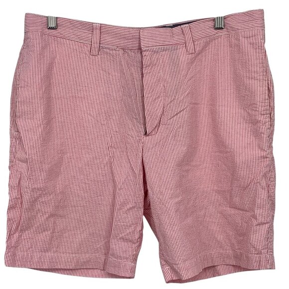 Banana Republic Other - Banana Republic Aiden Club Short 34 Pink White Stripe Cotton Walking Preppy EUC